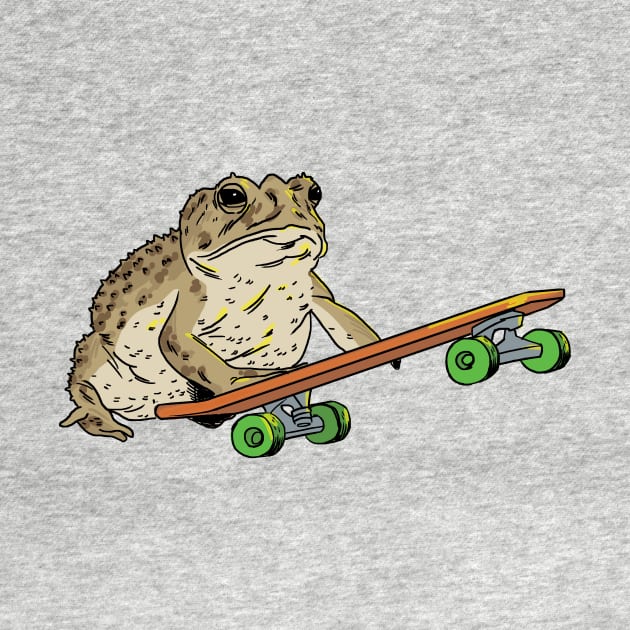 Frog on Skateboard by castrocastro